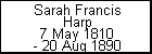 Sarah Francis Harp