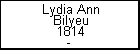 Lydia Ann Bilyeu